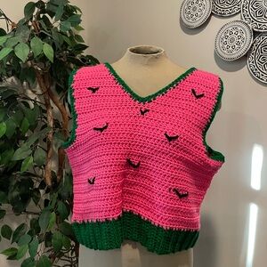 Watermelon Crochet Vest